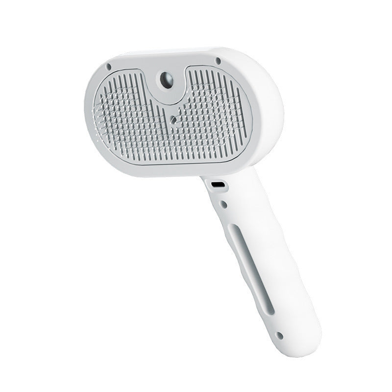 3 in 1 Pet Steam Brush with silicone Bristle Head 360 Rotating