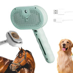 3 in 1 Pet Steam Brush with silicone Bristle Head 360 Rotating