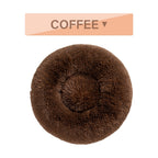 Fluffy Donut Dog Bed  Warm Soft