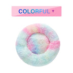 Fluffy Donut Dog Bed  Warm Soft