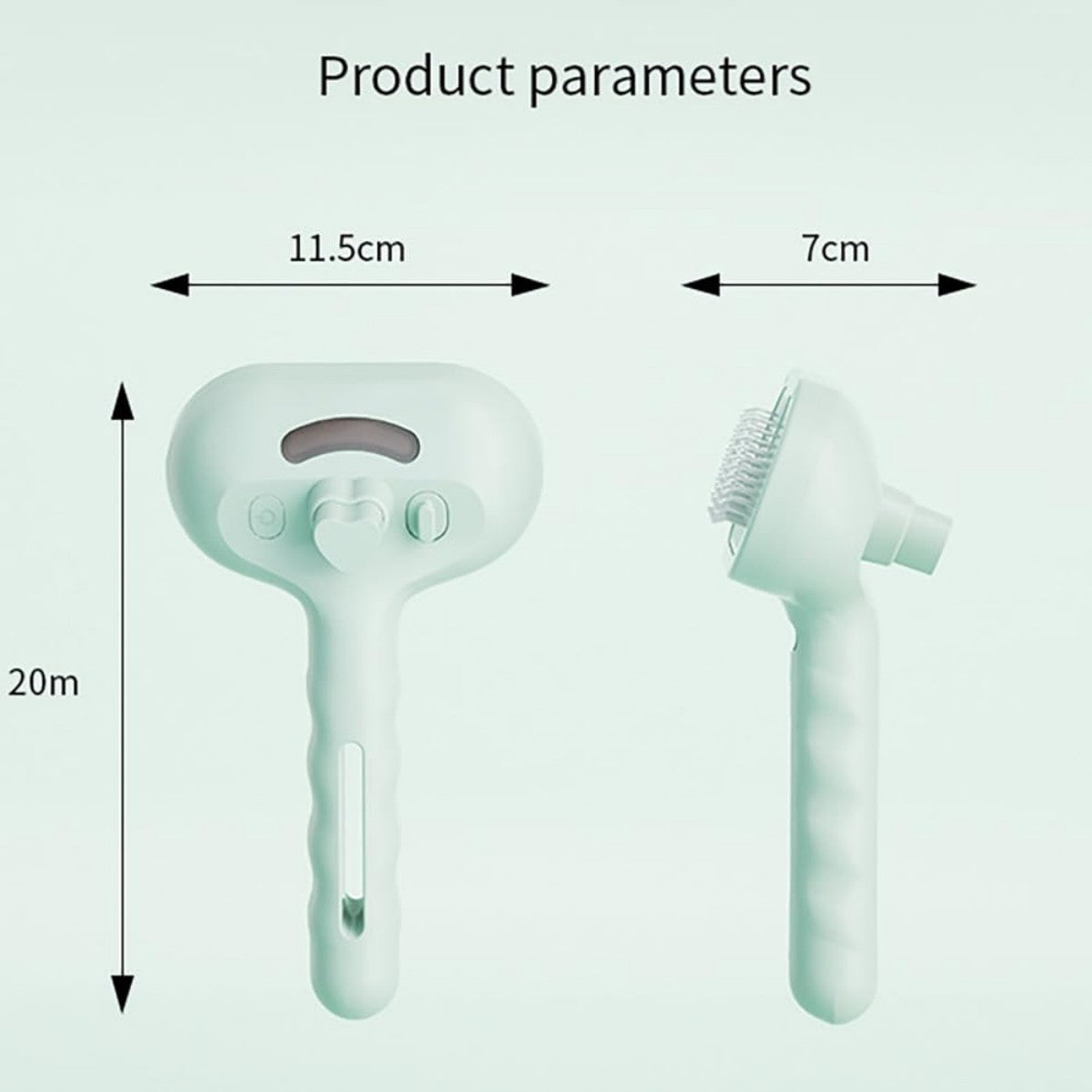 3 in 1 Pet Steam Brush with silicone Bristle Head 360 Rotating