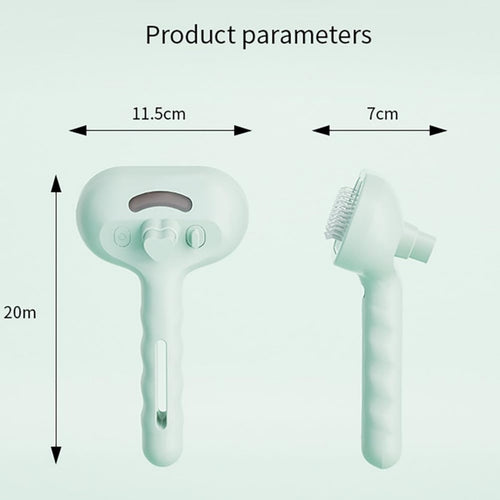 3 in 1 Pet Steam Brush with silicone Bristle Head 360 Rotating